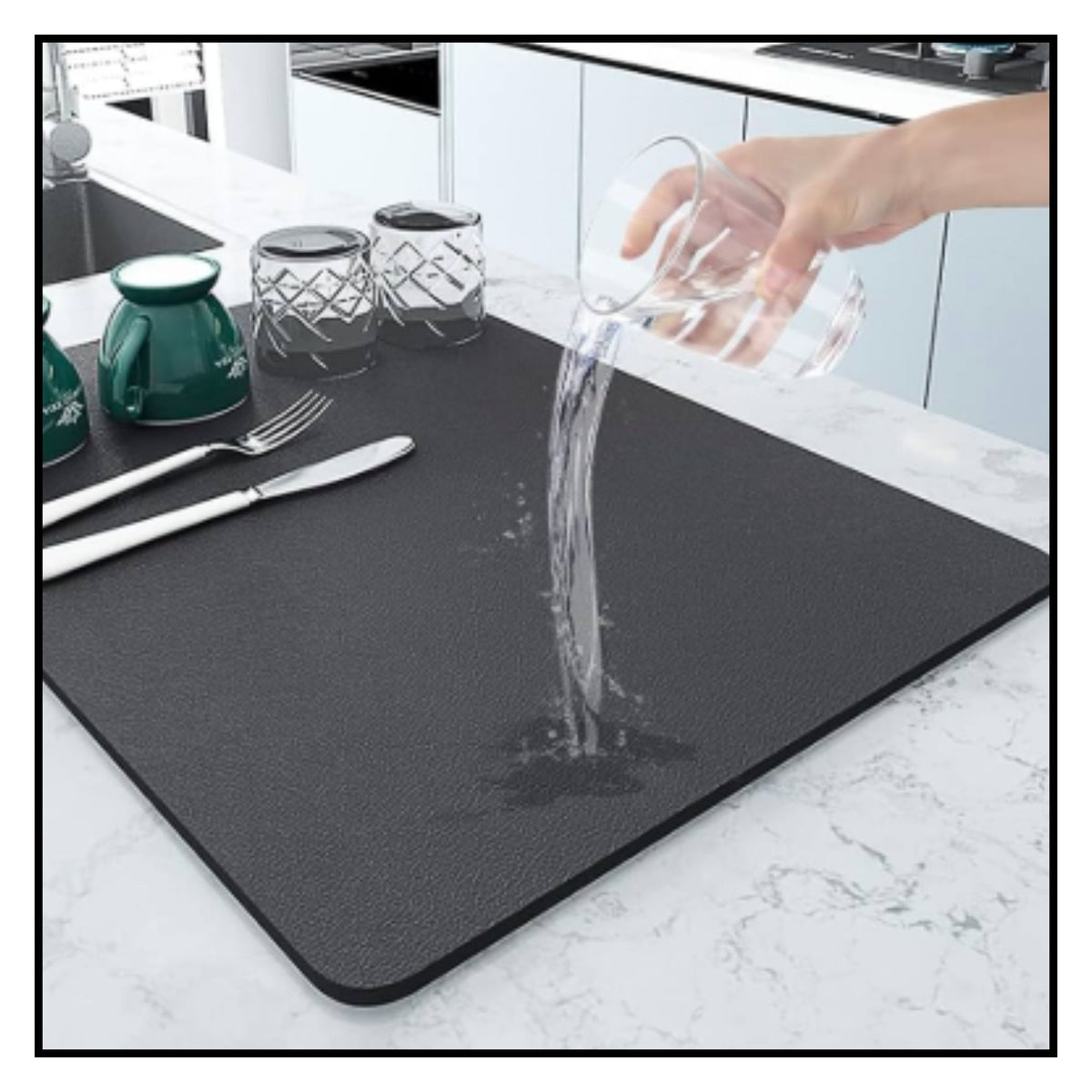 Drying mat for Kitchen, Water Absorbent Mat (PACK OF 2)
