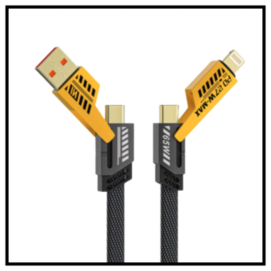 🔌 USB C Cable Lightning Cable 4 in 1 Fast Charging Cable – Multi Connector Charging Cable with USB C and Lightning Support for Smartphones
