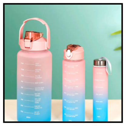 3 Water Bottle with Motivational Time Marker (Pack of 3)