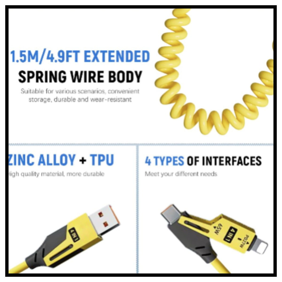4 in 1 Fast Charging & Data Cable