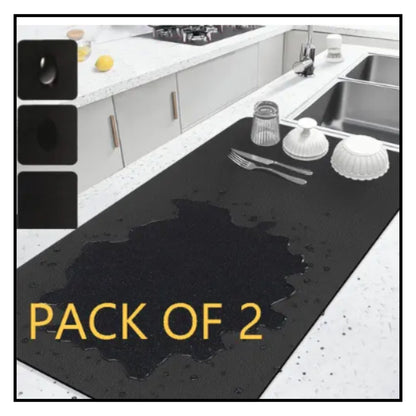 Drying mat for Kitchen, Water Absorbent Mat (PACK OF 2)