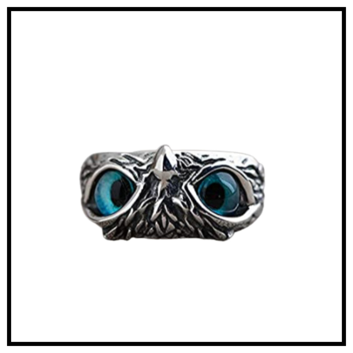 Open Ring Retro Adjustable Creative Decorative Finger Ring Animal Alloy Owl Eye Ring