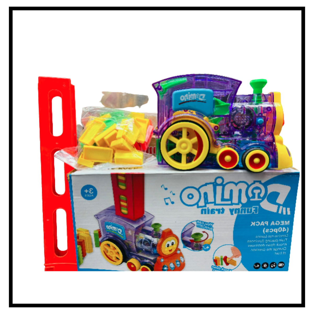 Domino Rally Train Model with Lights and Sounds