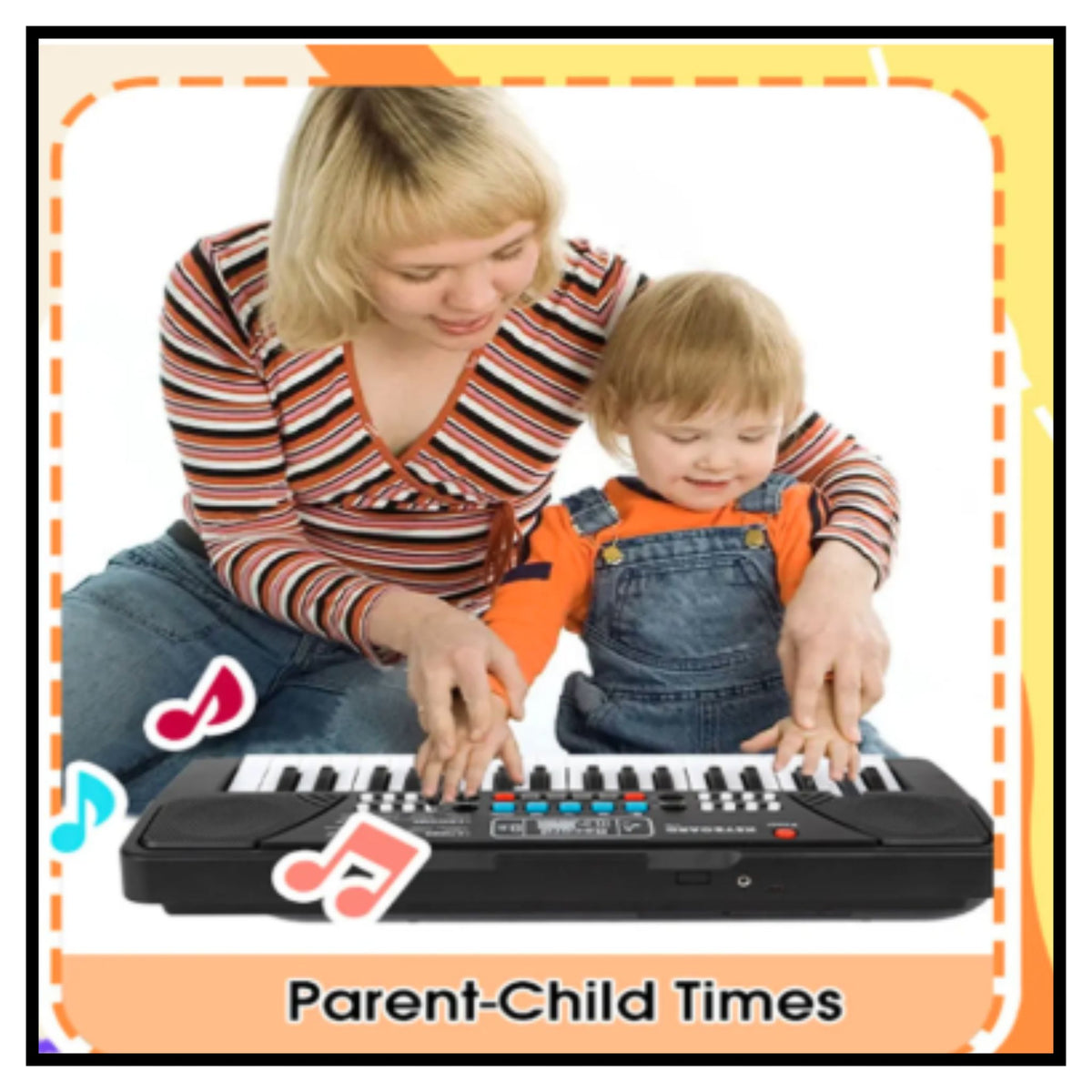 37 Key Piano Keyboard Toy with DC Power Option, Recording and Mic for Kids