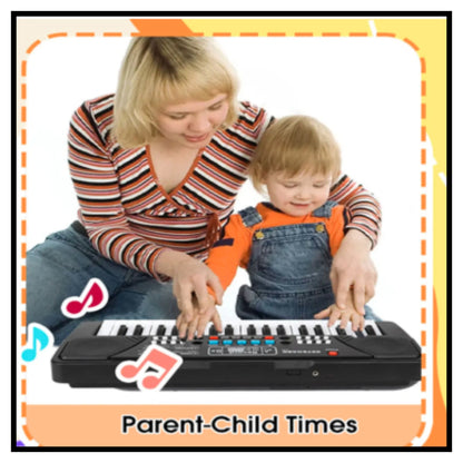 37 Key Piano Keyboard Toy with DC Power Option, Recording and Mic for Kids
