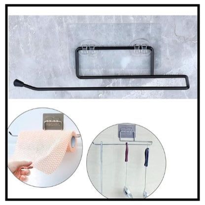 Tissue Towel Bar Black  (Pack of 2)