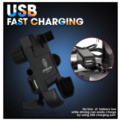 Bike Mount Holder for Navigation 360 Degree Rotating Handlebar