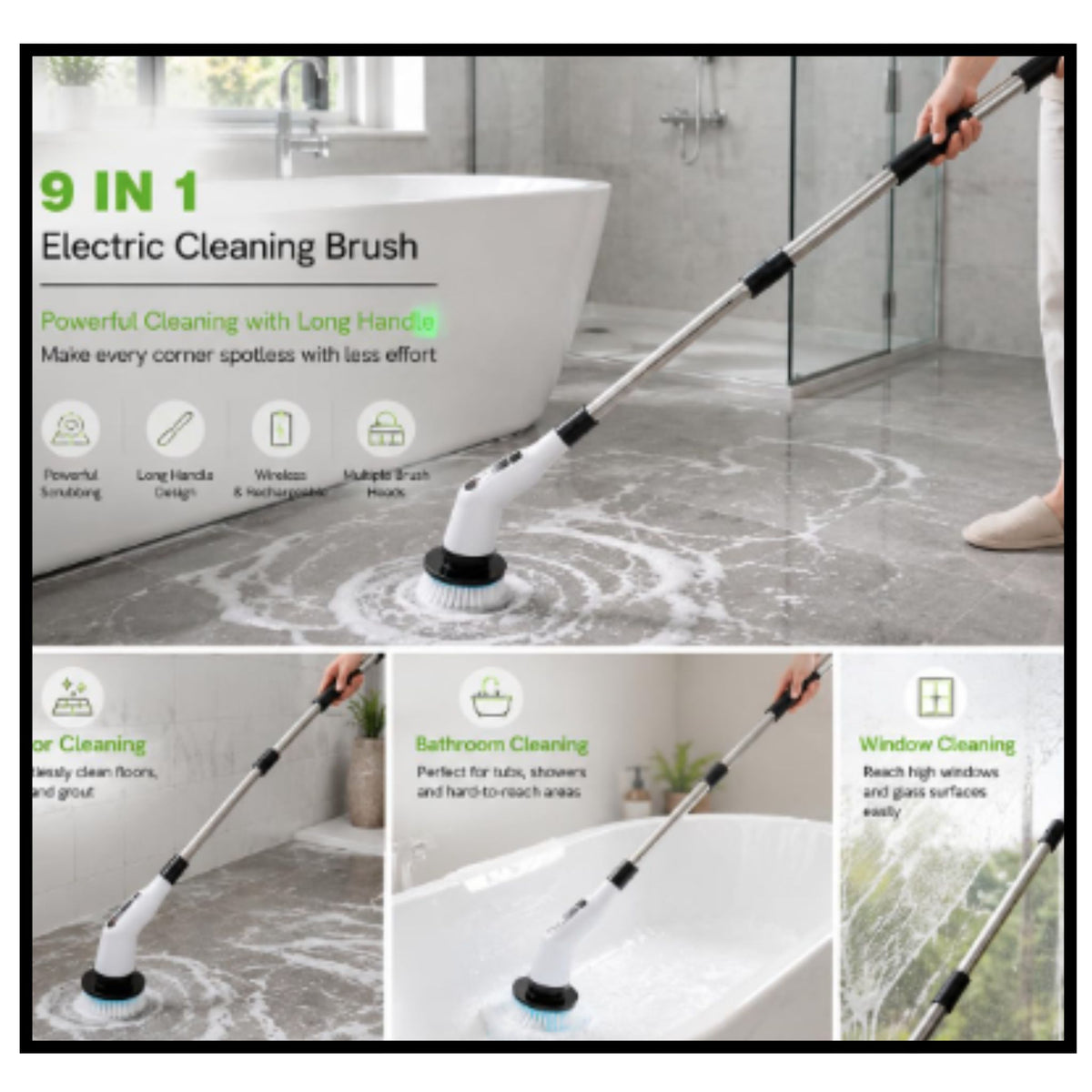 9 in 1 Electric Spin Scrubber
