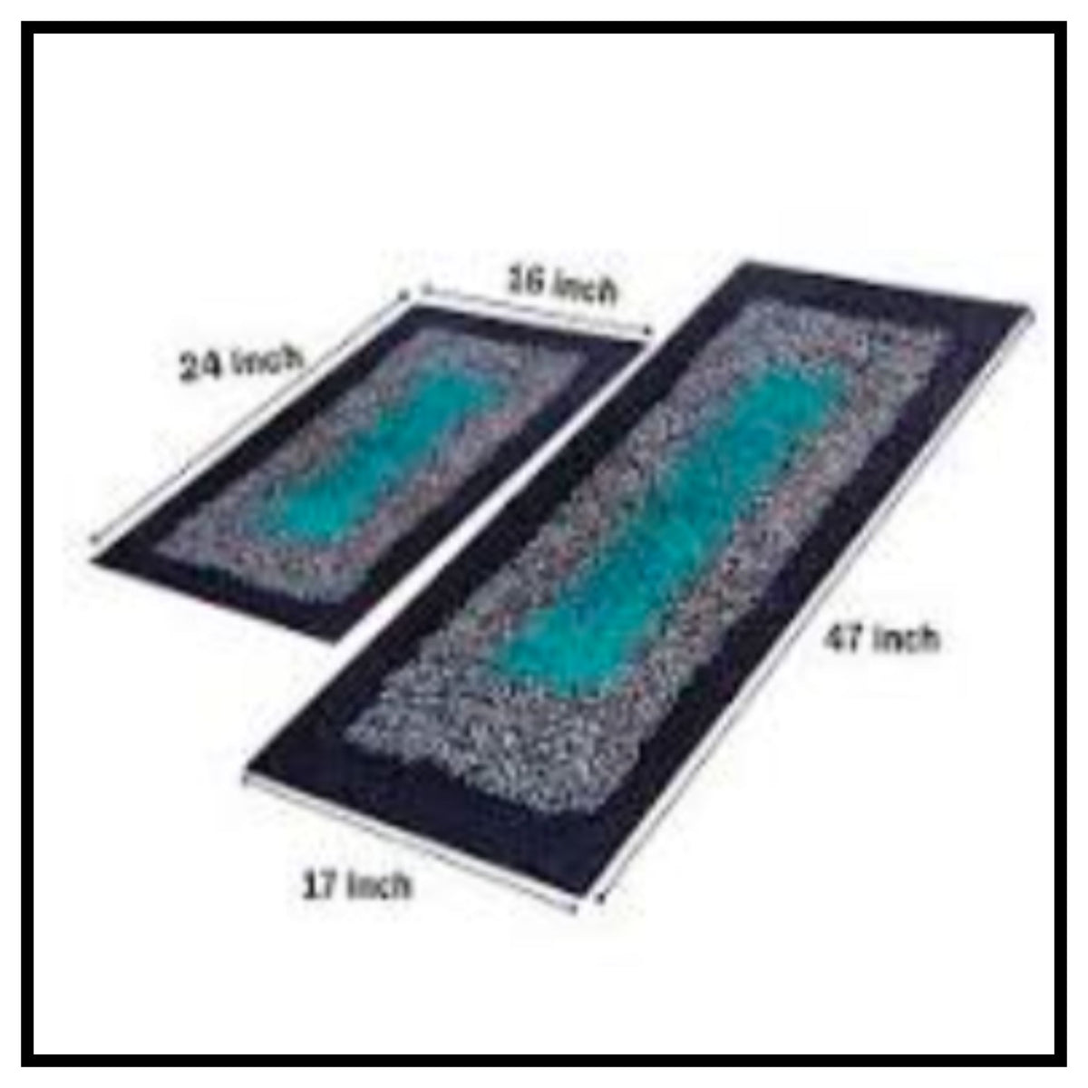 2Pcs Cotton Kitchen Mats for Floor Waterproof, Kitchen Runner Carpet for Floor, Rug for Kitchen