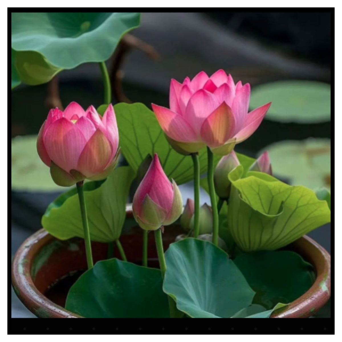 Japanese Bonsai Multicolour Bowl Lotus Seeds (7 Days Germination) - Buy 1 Get 1 Packet FREE