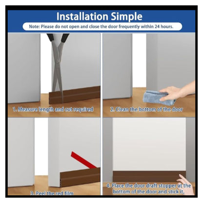 Door Gap Filler for Bottom of Door | Silicone Door Bottom Sealing Strip with Strong Adhesive