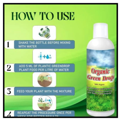 Organic GreenDrop Plant Food Liquid Fertilizer For Plant Growth & Greening Pack of 1