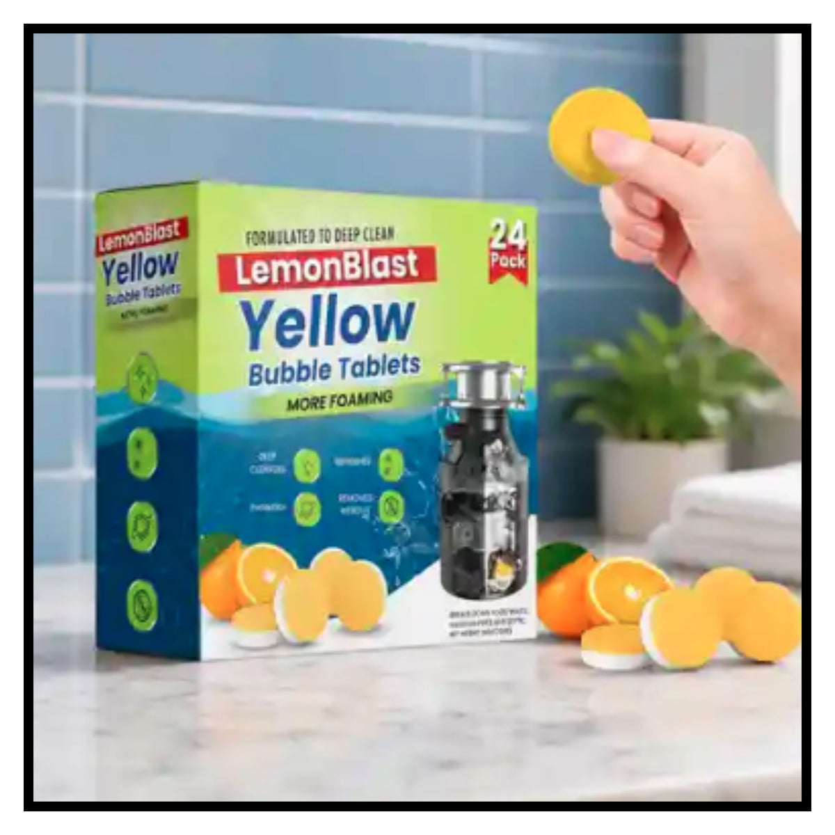 Lemon Blast Toilet Tablet 24Tablets (Pack of 2)