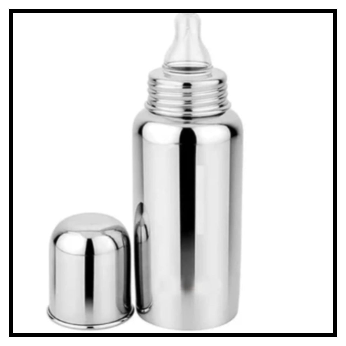 Baby Feeding Bottle Stainless Steel with Silicone Nipple