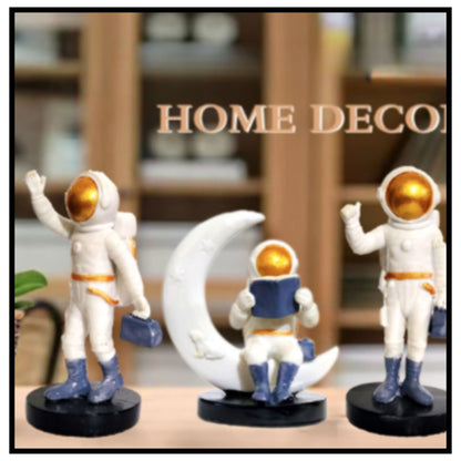 Resin Astronaut Spaceman Statue Ornament Home Office Desktop Figurine Decors