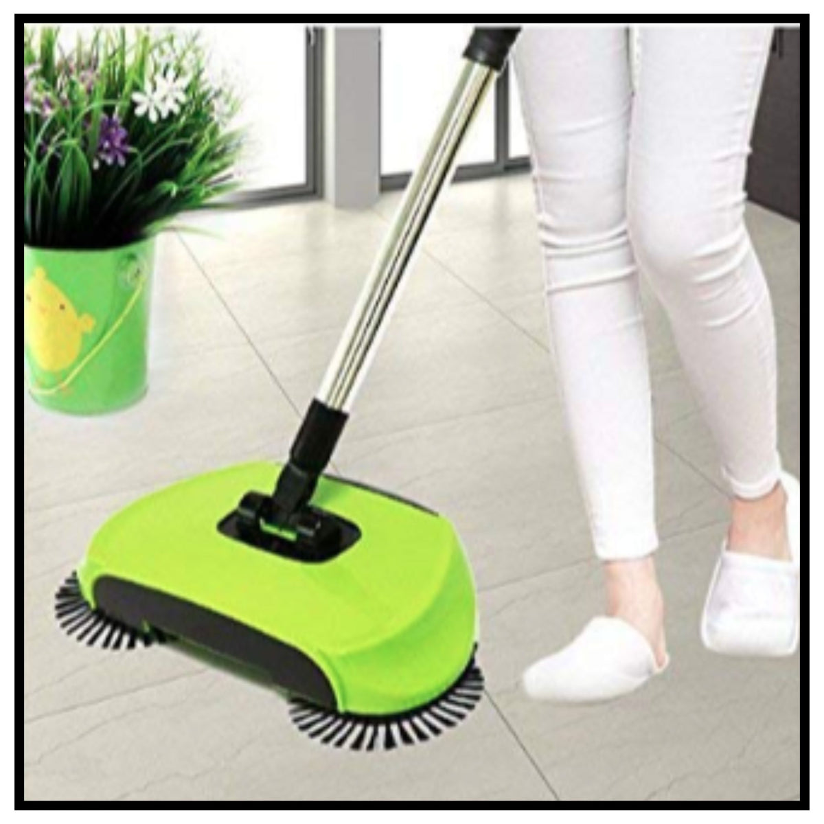 Floor Dust Cleaning MOP Broom with Dustpan Multi Functional Broom Machine for Home & Office
