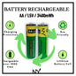 Type C Rechargeable Batteries(Pack of 2)