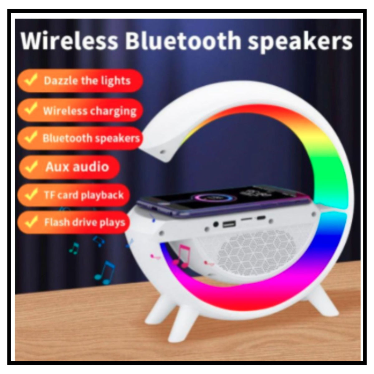 Magic Lamp - Wireless Charging Bluetooth Speaker RGB Light