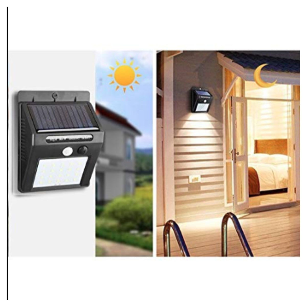 Wireless LED Solar Outdoor Lights with Dark Detect Motion Sensor, On/Off Button