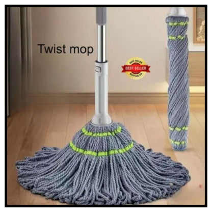 Stainless Steel Microfiber Twist Mop for Floor Cleaning