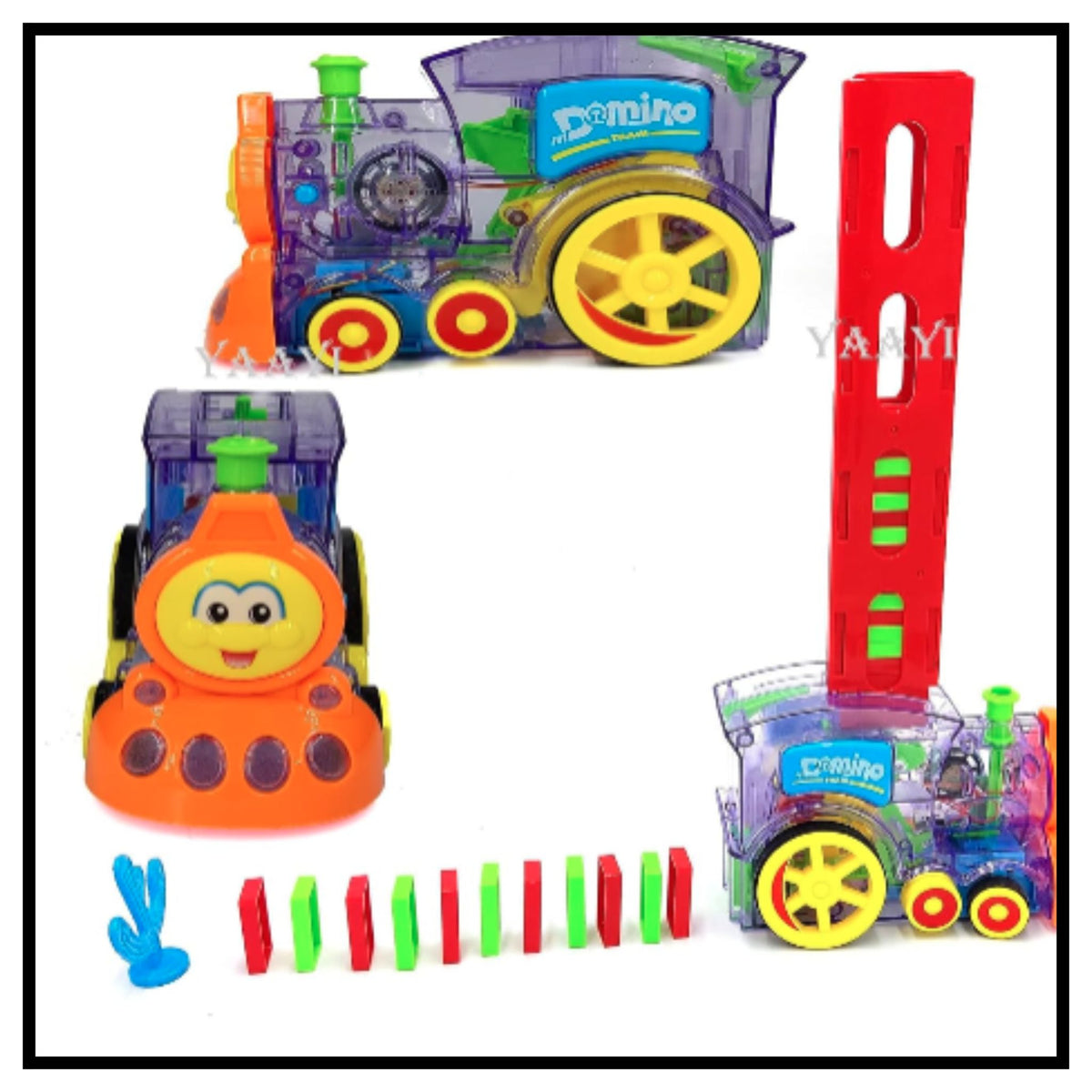 Domino Rally Train Model with Lights and Sounds