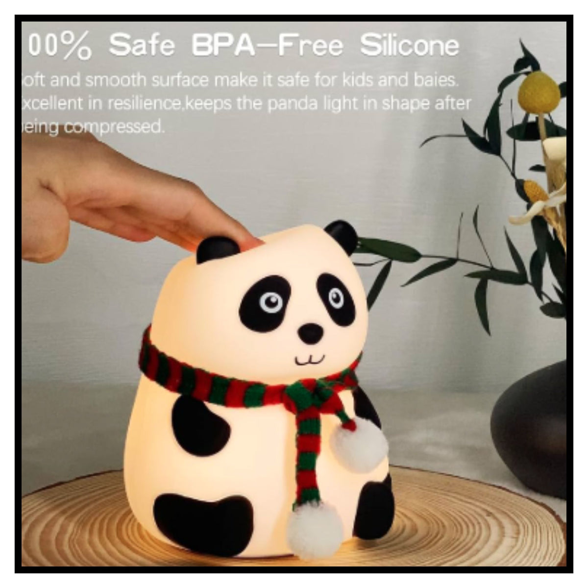 Panda Lamp, Night Lamp for Kids, Panda Touch Silicone Lamp