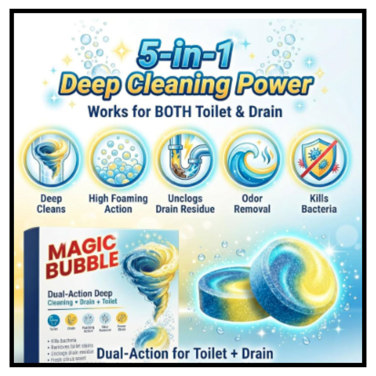 Dula Action Magic Toilet Tablet 24Tablets (Pack of 2)