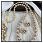 Pearl Studded & Beaded Jewellery Set with watch