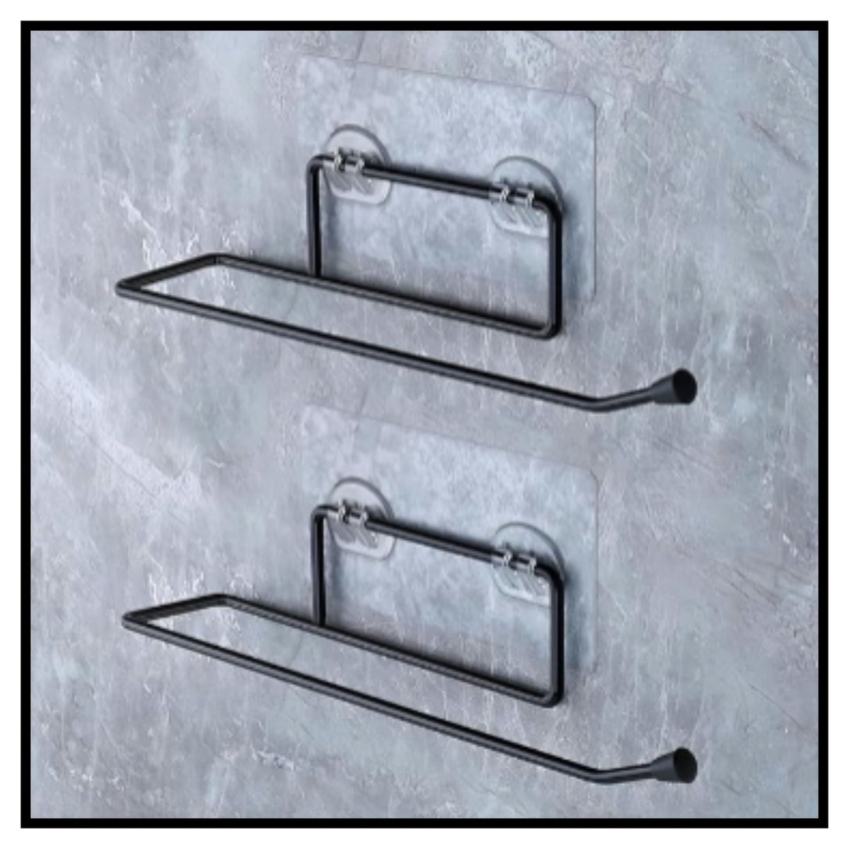 Tissue Towel Bar Black  (Pack of 2)