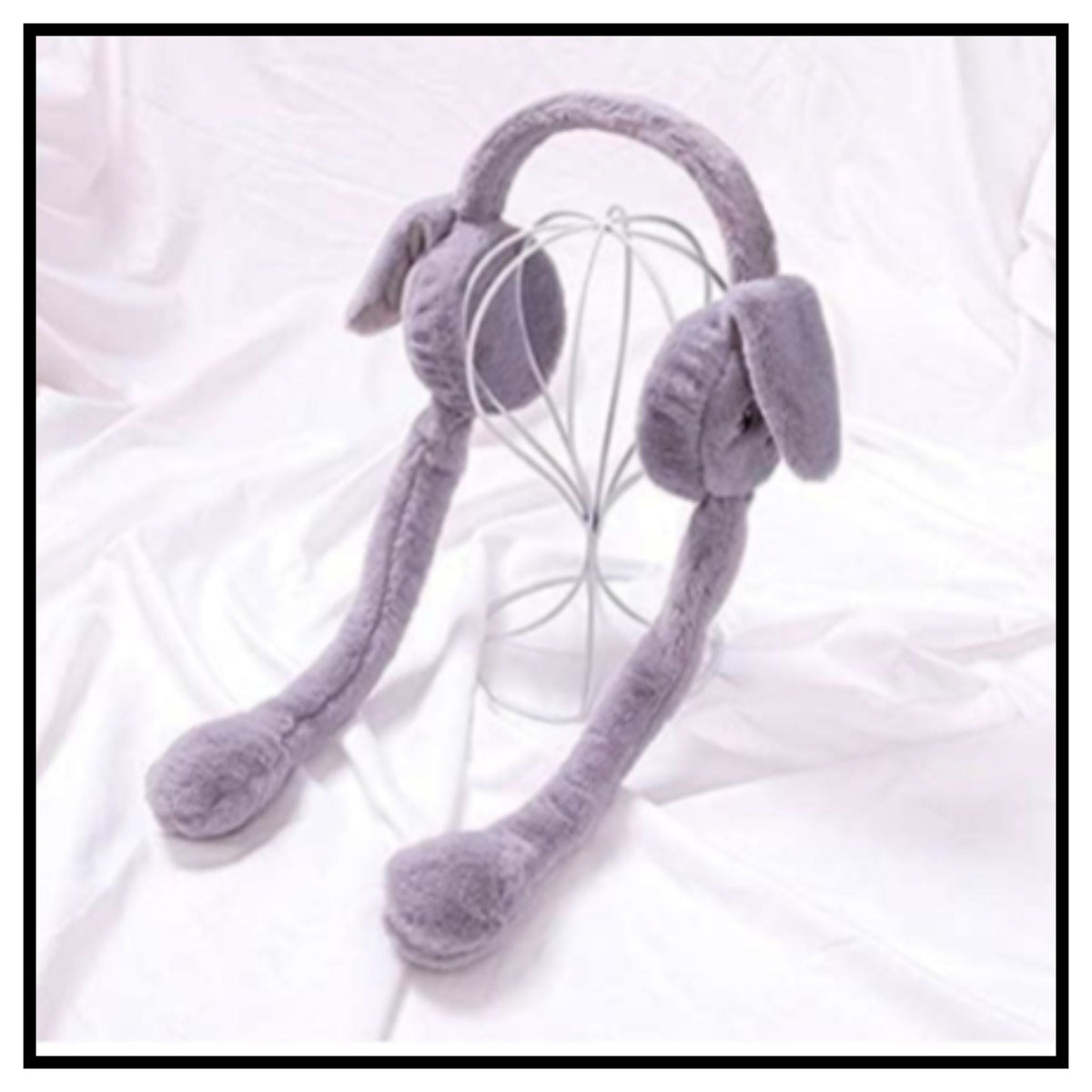 Cute rabbit jumping ear muffs for women