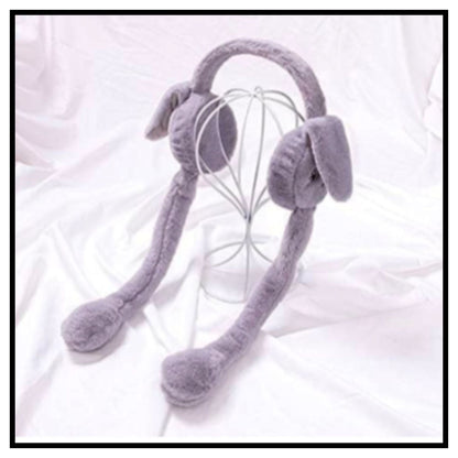 Cute rabbit jumping ear muffs for women