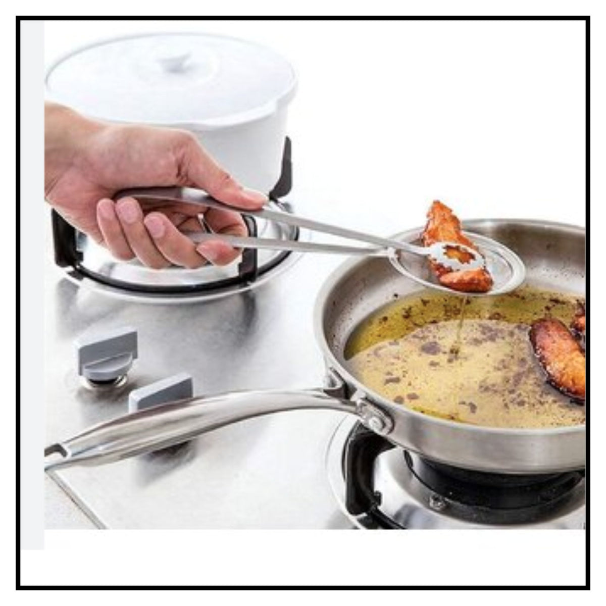 Multi-Functional 2 in 1 Fry Tool Filter Spoon Strainer with Clip