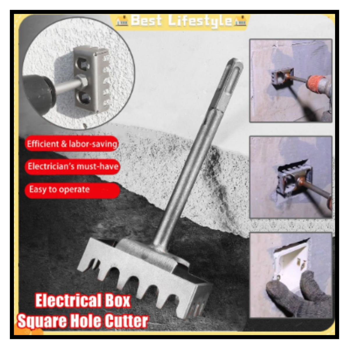 Hammer Square Hole Cutter Opener