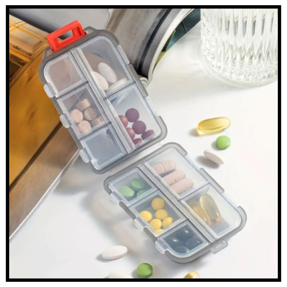 Double Layer Pill Organizer
