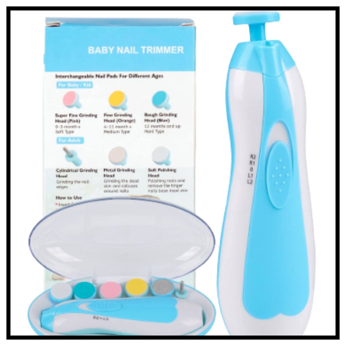 Baby Nail Clippers with Light Baby Nail File Grinder Set Safe Nail Trimmer Kit