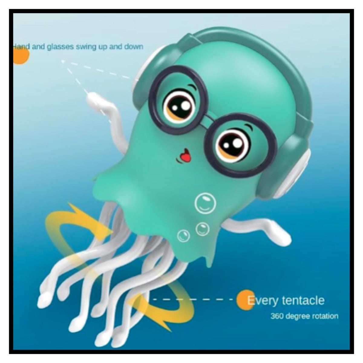 Dancing Jellyfish Toy for Kids with Music, LED Lights & 360° Bump-and-Go Action – Battery Operated Cartoon Jellyfish Robot
