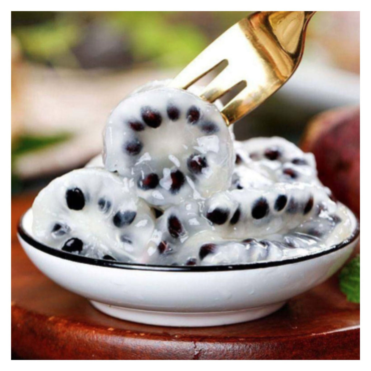 August Melon Seeds Akebia quinata plant, the chocolate vine or five-leaf akebia