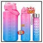3 Water Bottle with Motivational Time Marker (Pack of 3)