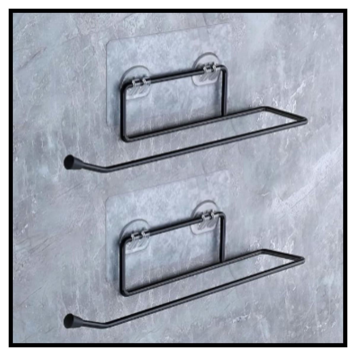 Tissue Towel Bar Black  (Pack of 2)