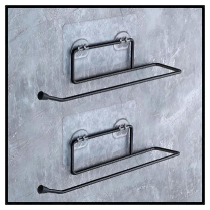 Tissue Towel Bar Black  (Pack of 2)