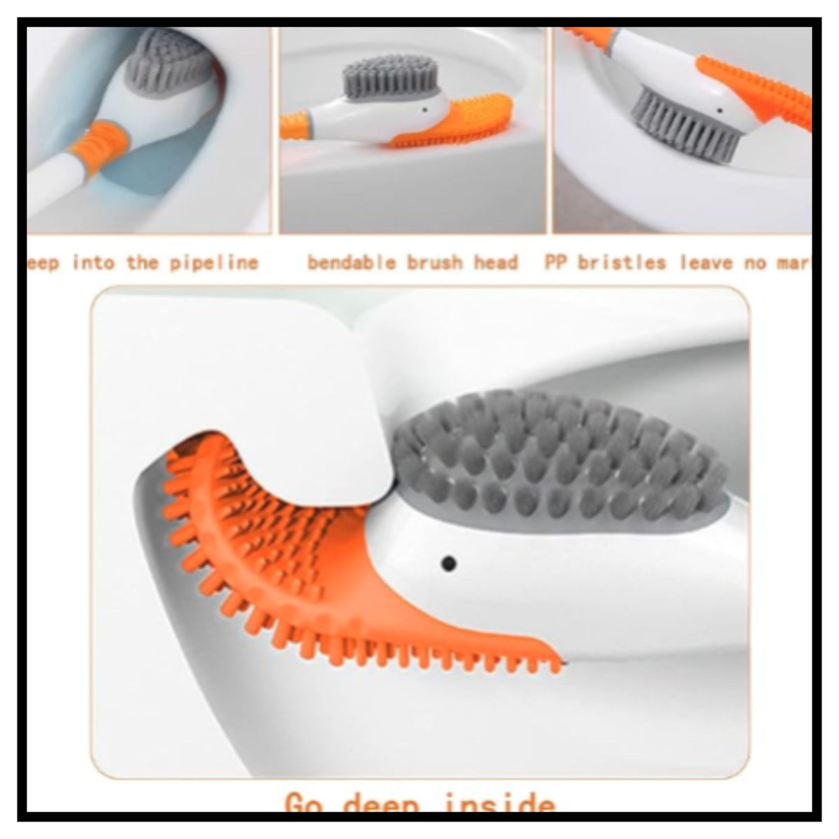 Duck Shape Silicone Bathroom Toilet Brush