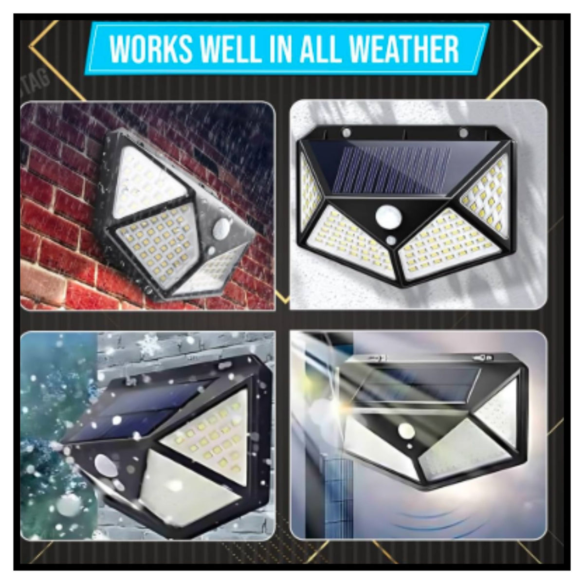 Latest Solar Lights for Garden 100 LED Motion Sensor