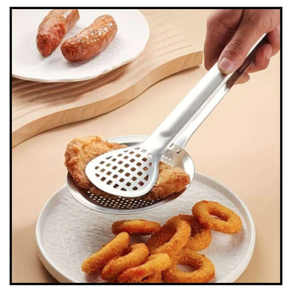 Multi-Functional 2 in 1 Fry Tool Filter Spoon Strainer with Clip