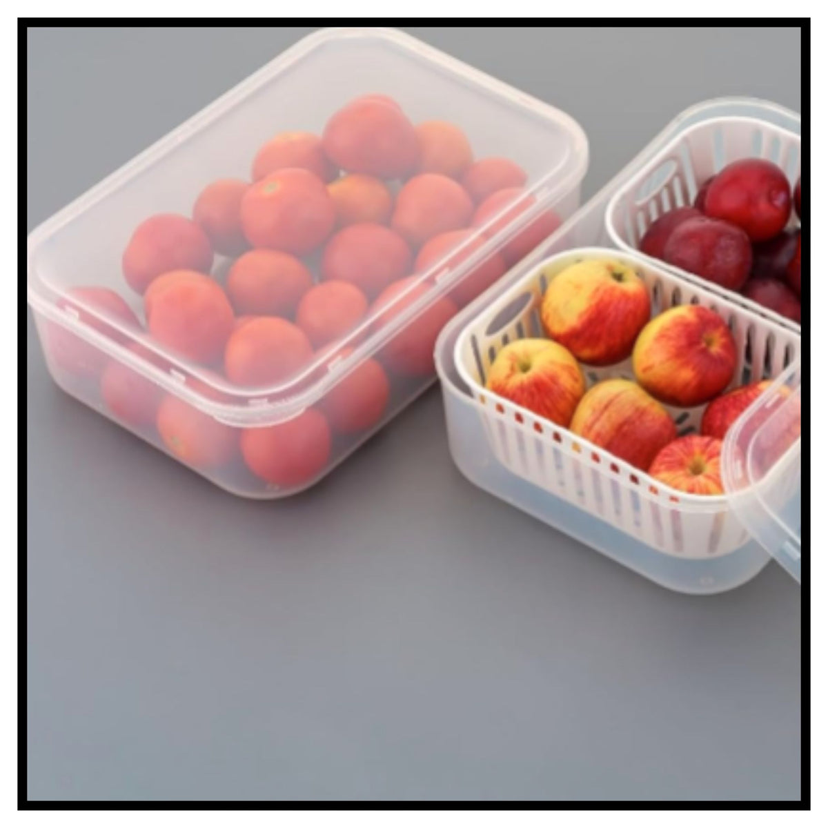 2 Compartments Food Container Leakproof Fresh-Keeping Storage Box
