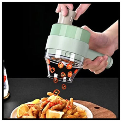 In4-in-1 Electric Vegetable Cutter, Slicer, Grater, Chopper