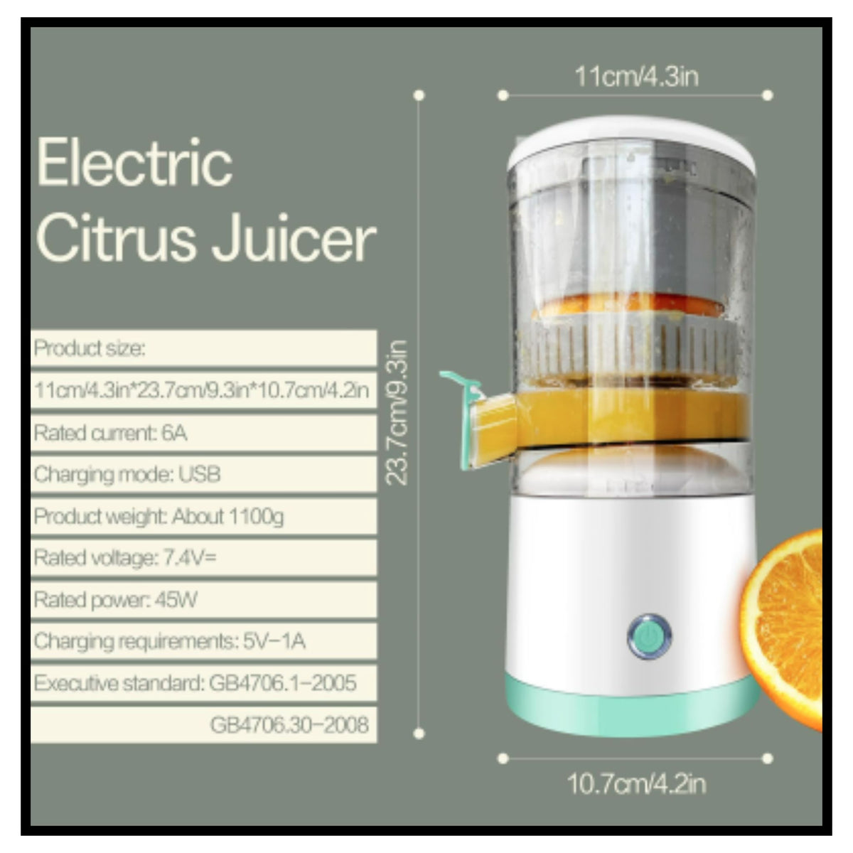 Portable Electric Citrus Juicer