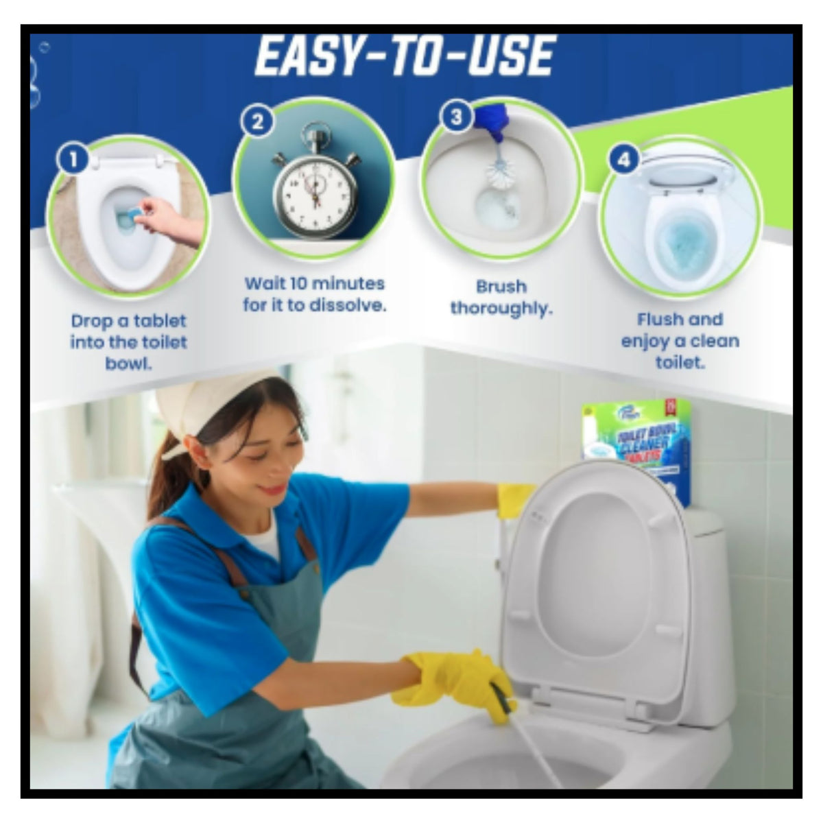 Dula Action Magic Toilet Tablet 24Tablets (Pack of 2)