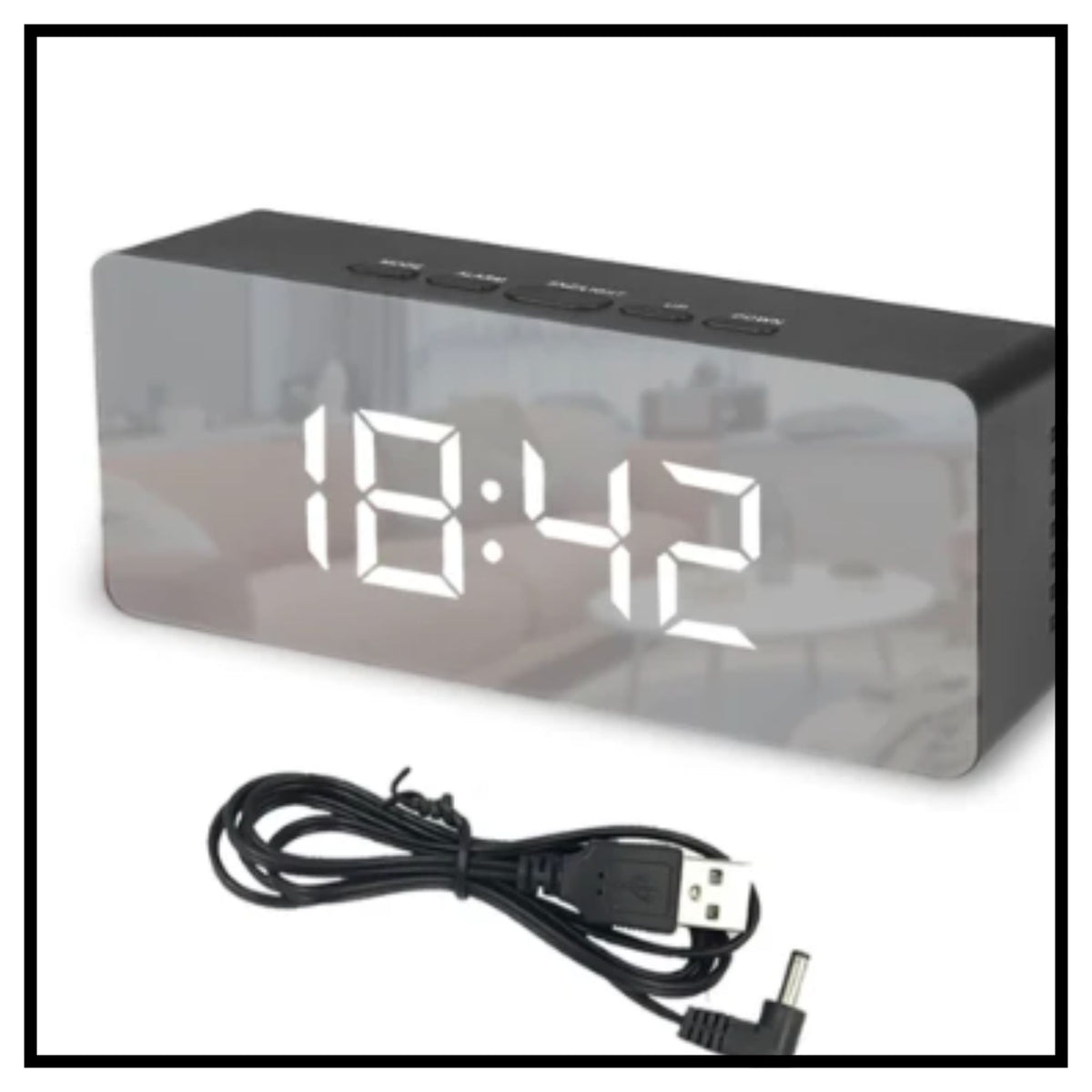 Digital Smart Back Light Table Mirror Alarm Clock