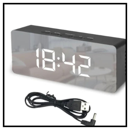 Digital Smart Back Light Table Mirror Alarm Clock