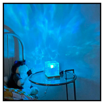Rotating Water Ripple Night Light Aura Lamp